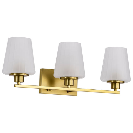 Myhouse Lighting Nuvo Lighting - 60-8233 - Three Light Vanity - Lune - Vintage Brass