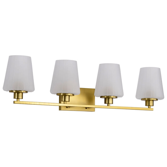 Myhouse Lighting Nuvo Lighting - 60-8234 - Four Light Vanity - Lune - Vintage Brass