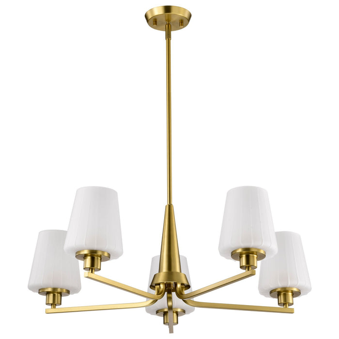 Myhouse Lighting Nuvo Lighting - 60-8235 - Five Light Chandelier - Lune - Vintage Brass