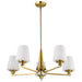 Myhouse Lighting Nuvo Lighting - 60-8235 - Five Light Chandelier - Lune - Vintage Brass