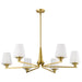Myhouse Lighting Nuvo Lighting - 60-8236 - Six Light Chandelier - Lune - Vintage Brass