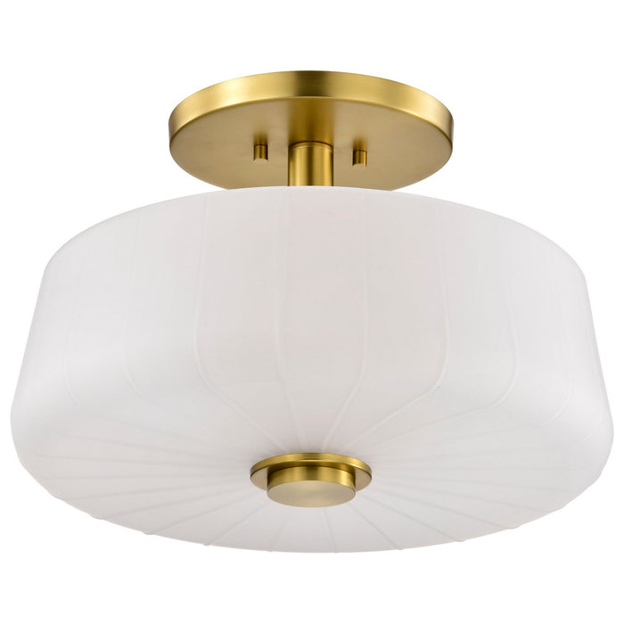 Myhouse Lighting Nuvo Lighting - 60-8239 - Three Light Semi-Flush Mount - Lune - Vintage Brass