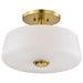 Myhouse Lighting Nuvo Lighting - 60-8239 - Three Light Semi-Flush Mount - Lune - Vintage Brass