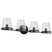 Myhouse Lighting Nuvo Lighting - 60-8254 - Four Light Vanity - Valentine - Black