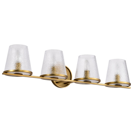 Myhouse Lighting Nuvo Lighting - 60-8264 - Four Light Vanity - Valentine - Vintage Brass