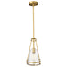 Myhouse Lighting Nuvo Lighting - 60-8265 - One Light Pendant - Valentine - Vintage Brass