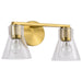 Myhouse Lighting Nuvo Lighting - 60-8342 - Two Light Vanity - Gianna - Vintage Brass