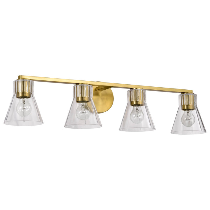 Myhouse Lighting Nuvo Lighting - 60-8344 - Four Light Vanity - Gianna - Vintage Brass