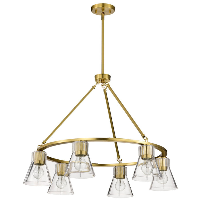 Myhouse Lighting Nuvo Lighting - 60-8345 - Six Light Chandelier - Gianna - Vintage Brass