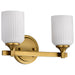 Myhouse Lighting Nuvo Lighting - 60-8662 - Two Light Vanity - Solara - Natural Brass