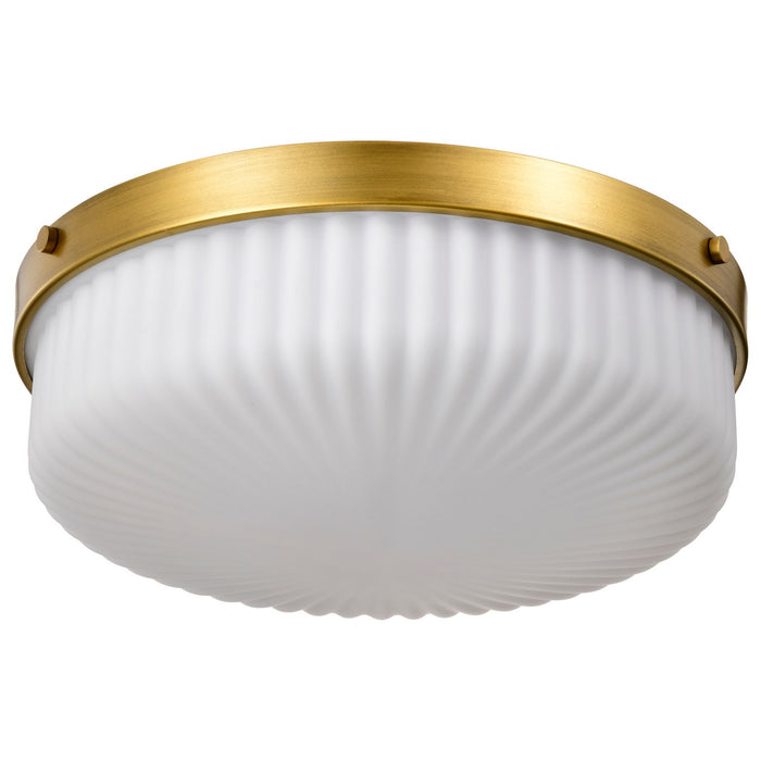 Myhouse Lighting Nuvo Lighting - 60-8668 - Three Light Flush Mount - Solara - Natural Brass