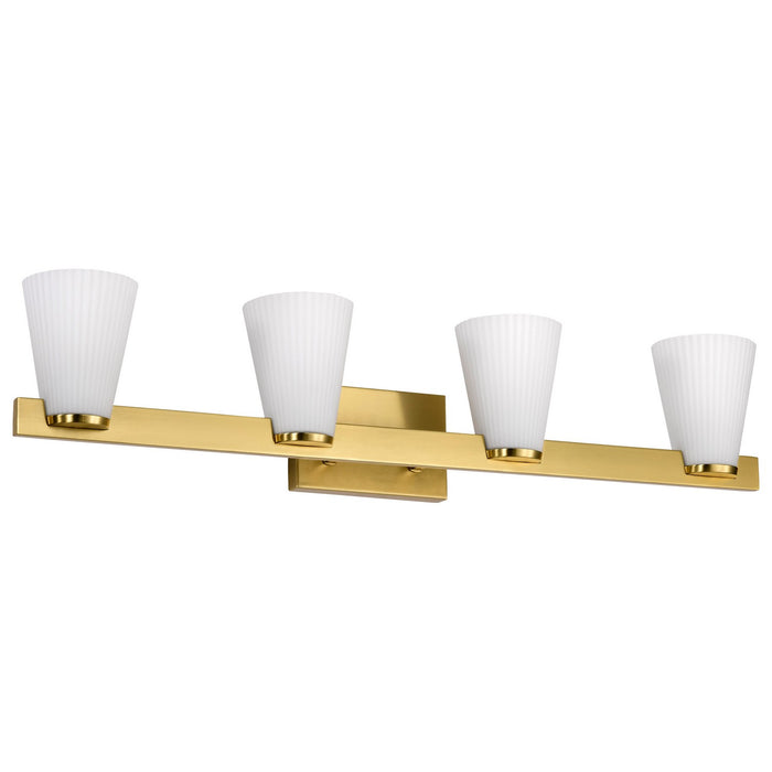 Myhouse Lighting Nuvo Lighting - 60-8724 - Four Light Vanity - Royale - Burnished Brass
