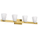Myhouse Lighting Nuvo Lighting - 60-8724 - Four Light Vanity - Royale - Burnished Brass