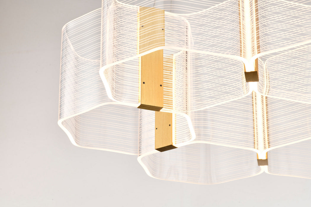 Myhouse Lighting Nuvo Lighting - 62-2403 - LED Chandelier - Kenzo - Polished Anodized Bronze