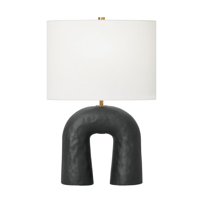 Myhouse Lighting Visual Comfort Studio - HT1081RBC1 - One Light Table Lamp - Aura - Rough Black Ceramic