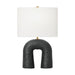 Myhouse Lighting Visual Comfort Studio - HT1081RBC1 - One Light Table Lamp - Aura - Rough Black Ceramic