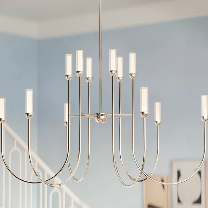 Myhouse Lighting Kichler - 52758PNLED - LED Chandelier - Moraine - Polished Nickel