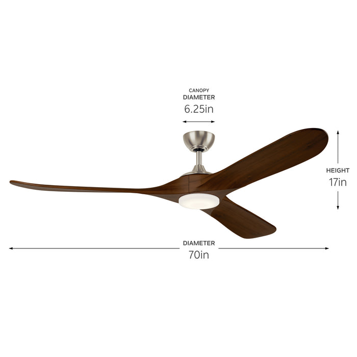 Myhouse Lighting Kichler - 310570NI - 70"Ceiling Fan - Mylo - Painted Brushed Nickel