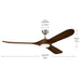Myhouse Lighting Kichler - 310570NI - 70"Ceiling Fan - Mylo - Painted Brushed Nickel
