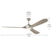 Myhouse Lighting Kichler - 310680NI - 80"Ceiling Fan - Mylo - Painted Brushed Nickel