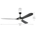 Myhouse Lighting Kichler - 310680SBK - 80"Ceiling Fan - Mylo - Satin Black