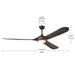 Myhouse Lighting Kichler - 310680SNB - 80"Ceiling Fan - Mylo - Satin Natural Bronze