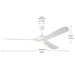 Myhouse Lighting Kichler - 310680WH - 80"Ceiling Fan - Mylo - White