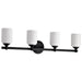 Myhouse Lighting Nuvo Lighting - 60-8644 - Four Light Vanity - Solara - Matte Black