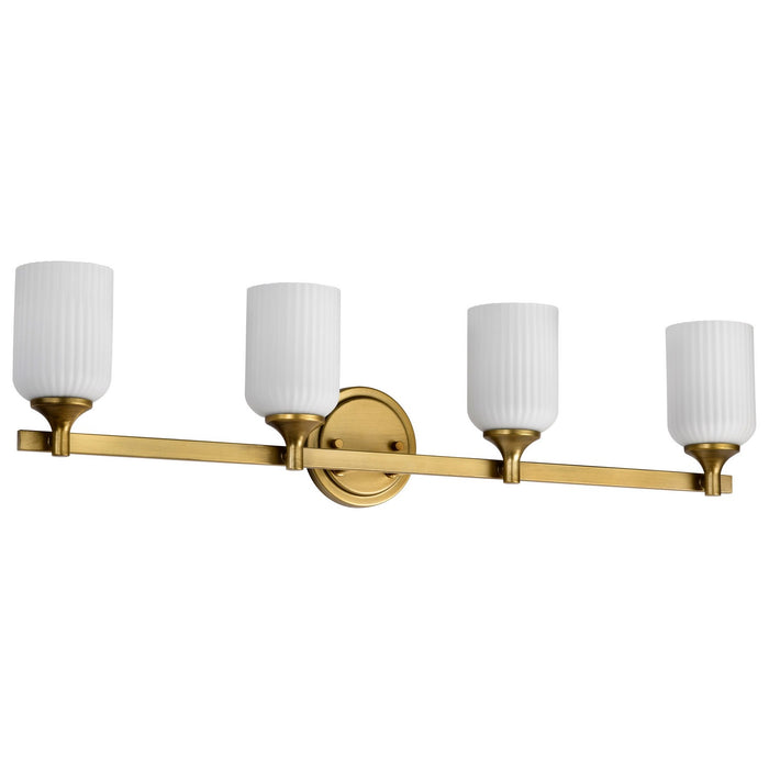 Myhouse Lighting Nuvo Lighting - 60-8664 - Four Light Vanity - Solara - Natural Brass