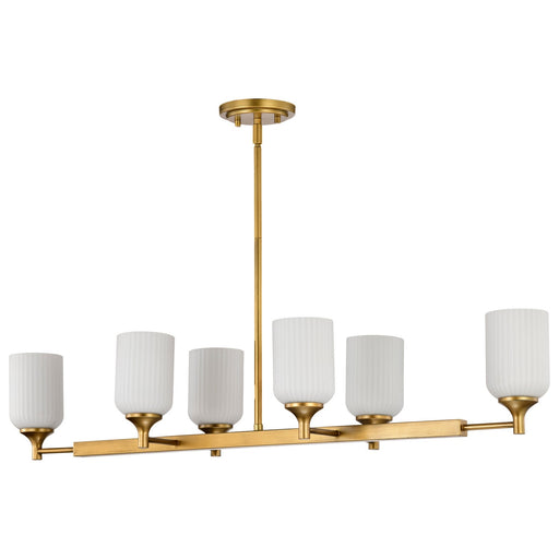 Myhouse Lighting Nuvo Lighting - 60-8669 - Six Light Island Pendant - Solara - Natural Brass