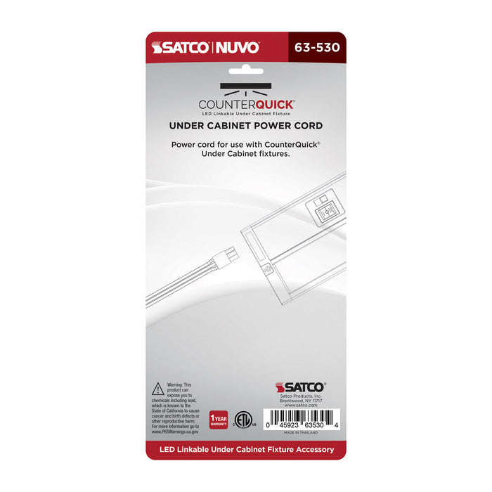 Myhouse Lighting Nuvo Lighting - 63-530 - Under Cab Power Cord - Black