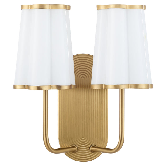 Myhouse Lighting Quorum - 5229-2-80 - Two Light Wall Mount - Belinder - Aged Brass