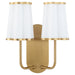 Myhouse Lighting Quorum - 5229-2-80 - Two Light Wall Mount - Belinder - Aged Brass