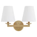 Myhouse Lighting Quorum - 5562-2-80 - Wall Mount - Karnes - Aged Brass