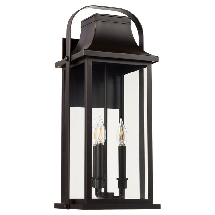 Myhouse Lighting Quorum - 741-23-36 - Three Light Lantern - Downey - Bronze