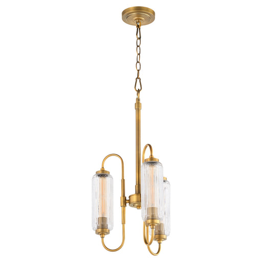 Myhouse Lighting Quorum - 8015-3-47 - Three Light Pendant - Whitmire - Brushed Brass