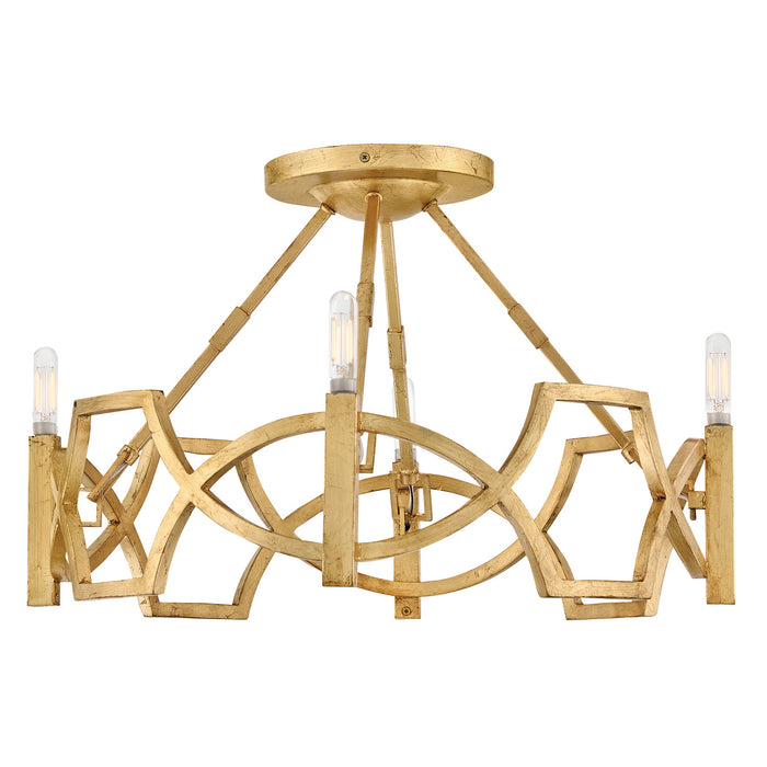Myhouse Lighting Hinkley - 45783DA - LED Semi-Flush Mount - Leona - Distressed Brass