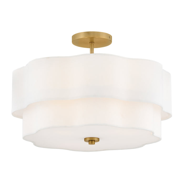 Myhouse Lighting Hinkley - 47733LCB - LED Semi-Flush Mount - Gwen - Lacquered Brass