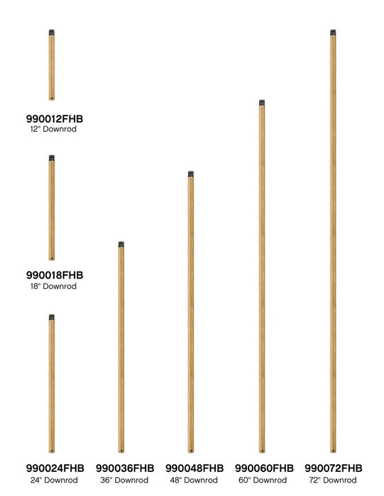 Myhouse Lighting Hinkley - 990024FHB - Downrod - 24" Downrod - Heritage Brass