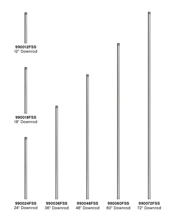 Myhouse Lighting Hinkley - 990060FSS - Downrod - 60" Downrod - Satin Steel