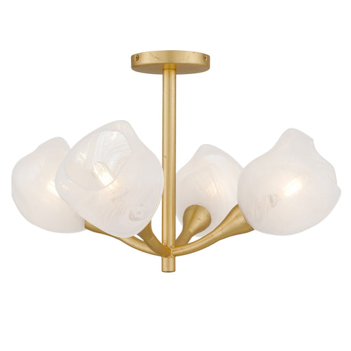 Myhouse Lighting Quoizel - ADEL1722GFL - Four Light Semi-Flush Mount - Adelyn - Gold Leaf