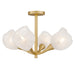 Myhouse Lighting Quoizel - ADEL1722GFL - Four Light Semi-Flush Mount - Adelyn - Gold Leaf