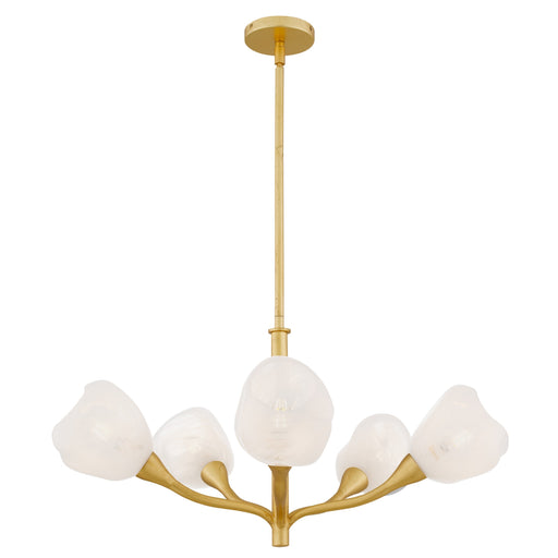 Myhouse Lighting Quoizel - ADEL5030GFL - Five Light Chandelier - Adelyn - Gold Leaf