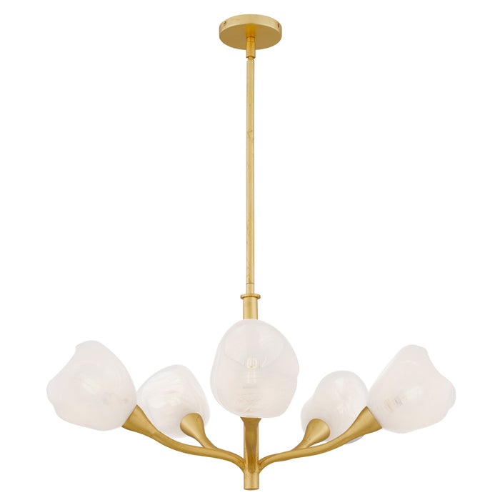 Myhouse Lighting Quoizel - ADEL5030GFL - Five Light Chandelier - Adelyn - Gold Leaf