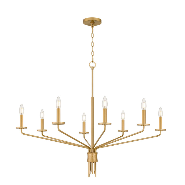 Myhouse Lighting Quoizel - ALEX5040BRG - Eight Light Chandelier - Alexander - Brushed Gold
