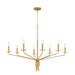 Myhouse Lighting Quoizel - ALEX5040BRG - Eight Light Chandelier - Alexander - Brushed Gold