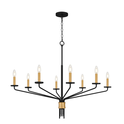 Myhouse Lighting Quoizel - ALEX5040MBK - Eight Light Chandelier - Alexander - Matte Black