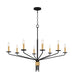 Myhouse Lighting Quoizel - ALEX5040MBK - Eight Light Chandelier - Alexander - Matte Black