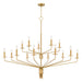 Myhouse Lighting Quoizel - ALEX5055BRG - 15 Light Chandelier - Alexander - Brushed Gold
