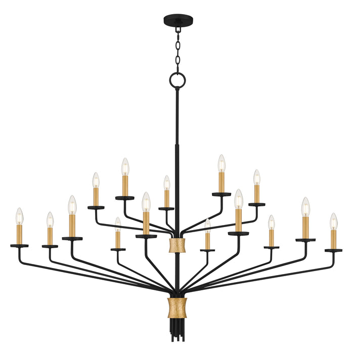 Myhouse Lighting Quoizel - ALEX5055MBK - 15 Light Chandelier - Alexander - Matte Black